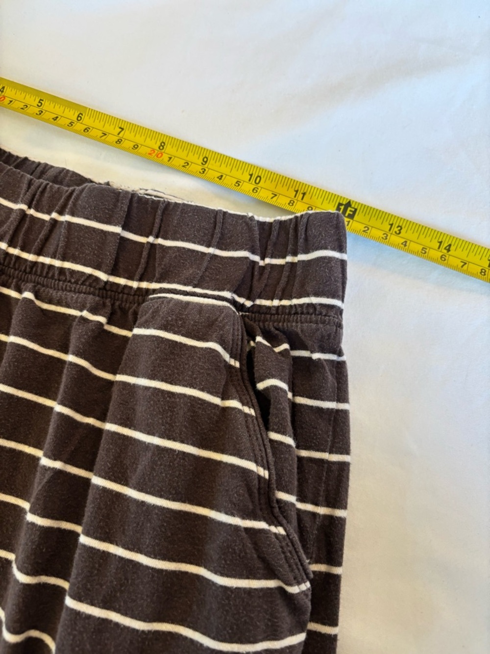 Pact Brown and Cream Striped organic cotton pajamas M - Picture 8 of 9